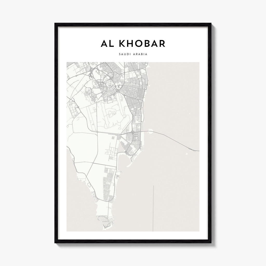 Al Khobar Map Poster