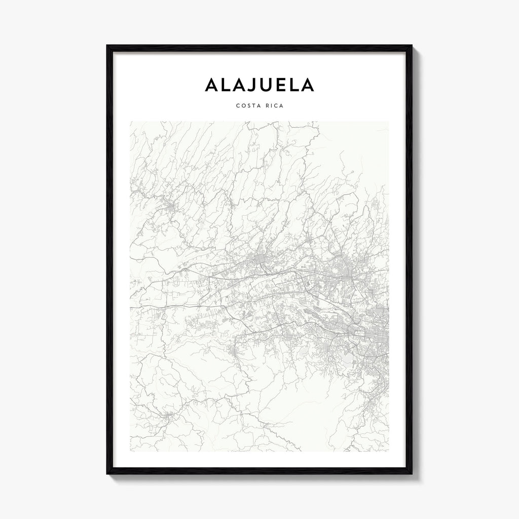 Alajuela Map Poster