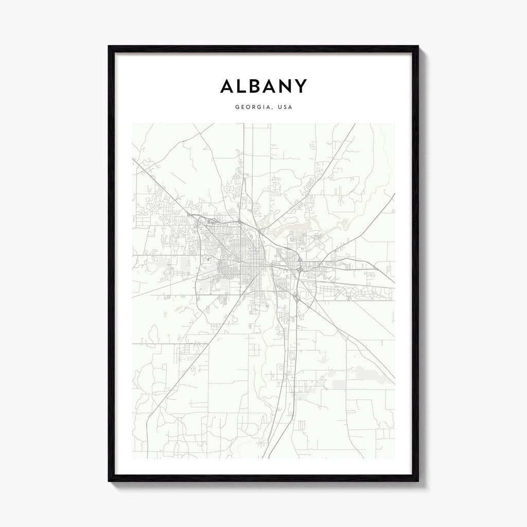 Albany Georgia Map Poster