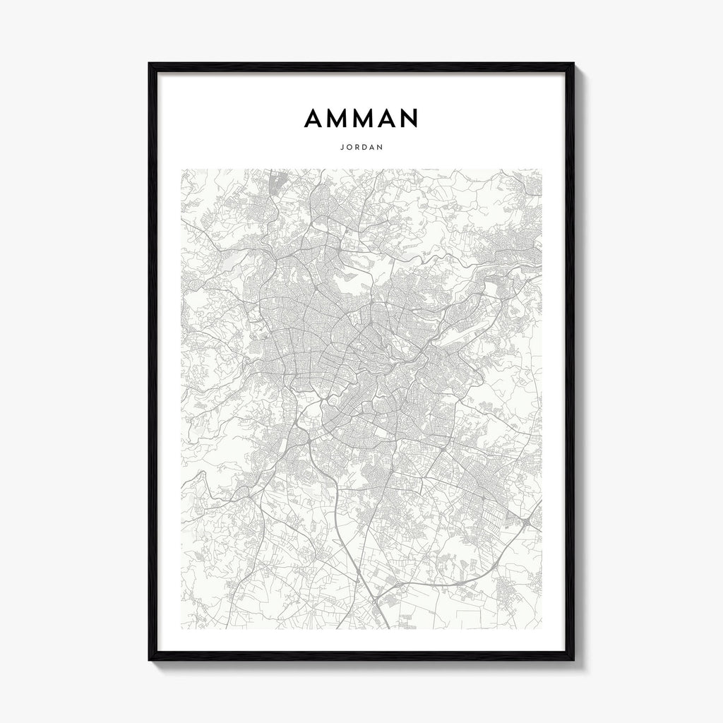 Amman Map Poster