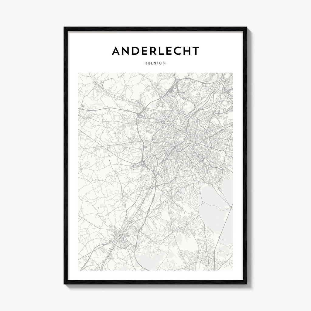 Anderlecht Map Poster