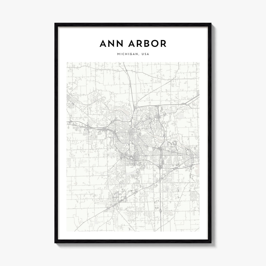 Ann Arbor Map Poster