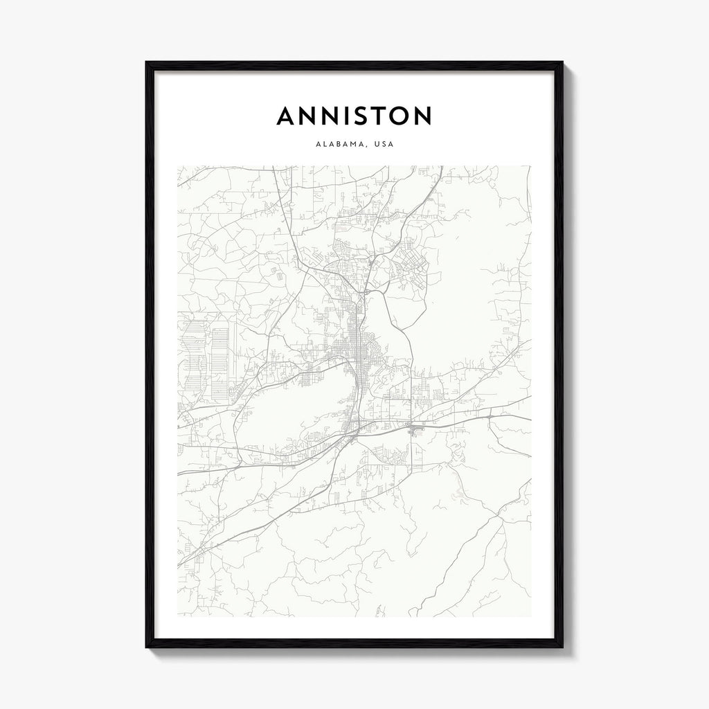 Anniston Map Poster