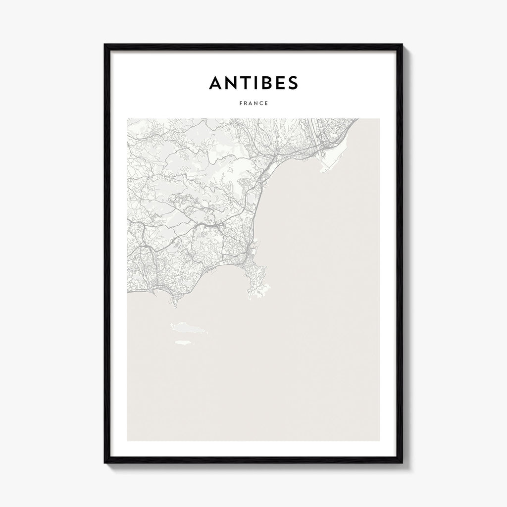 Antibes Map Poster