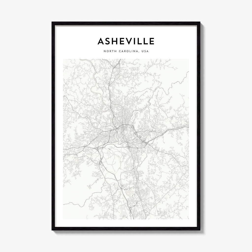 Asheville Map Poster