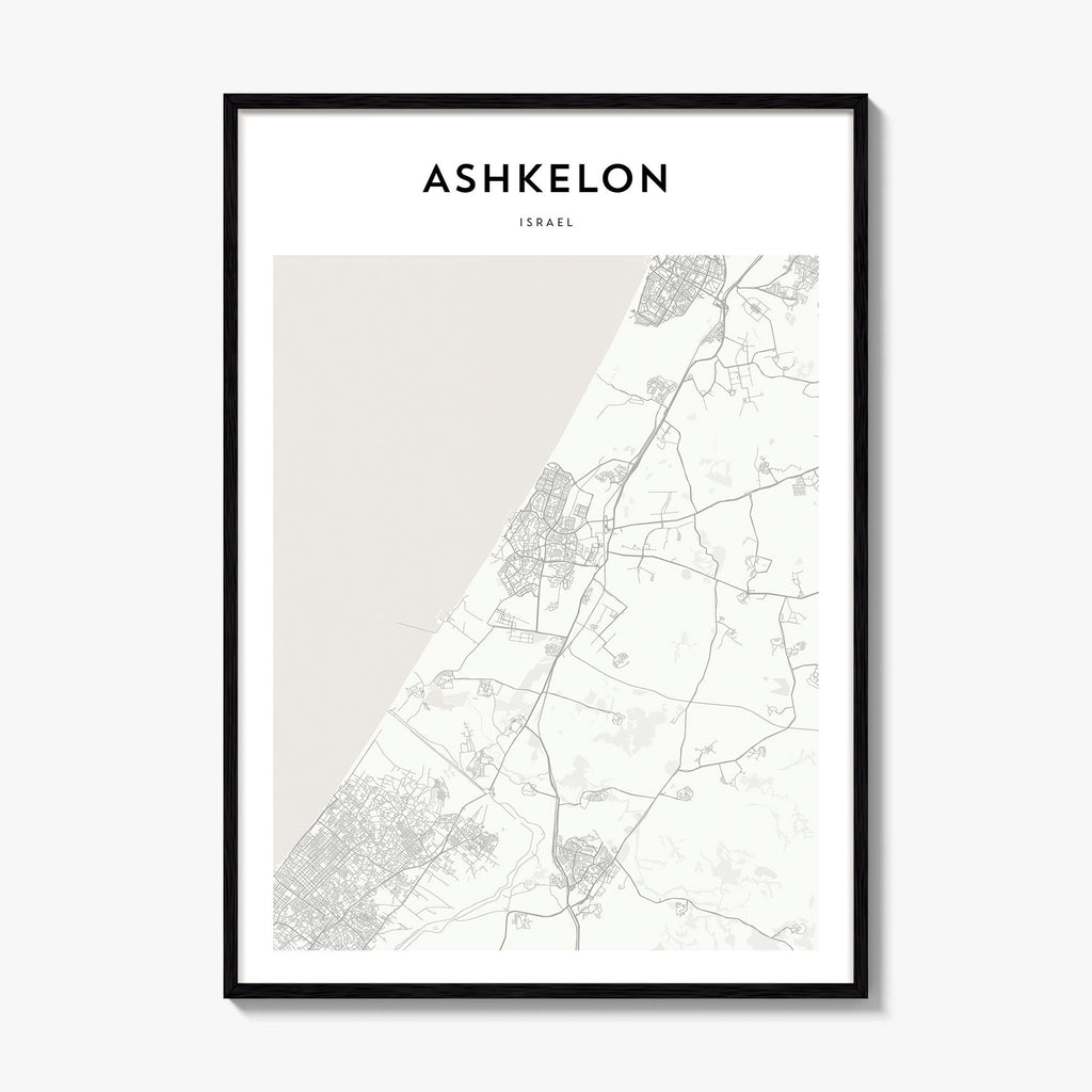 Ashkelon Map Poster