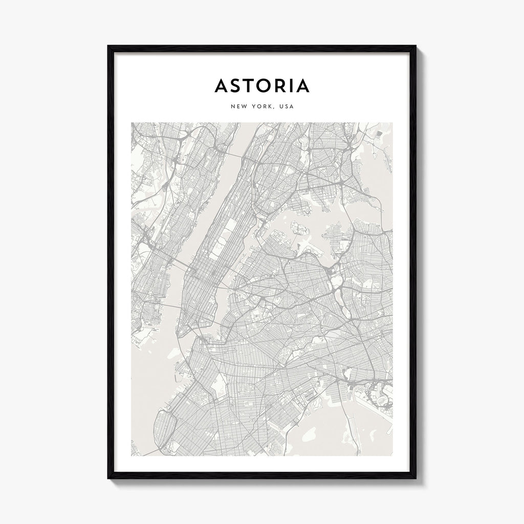Astoria New York Map Poster
