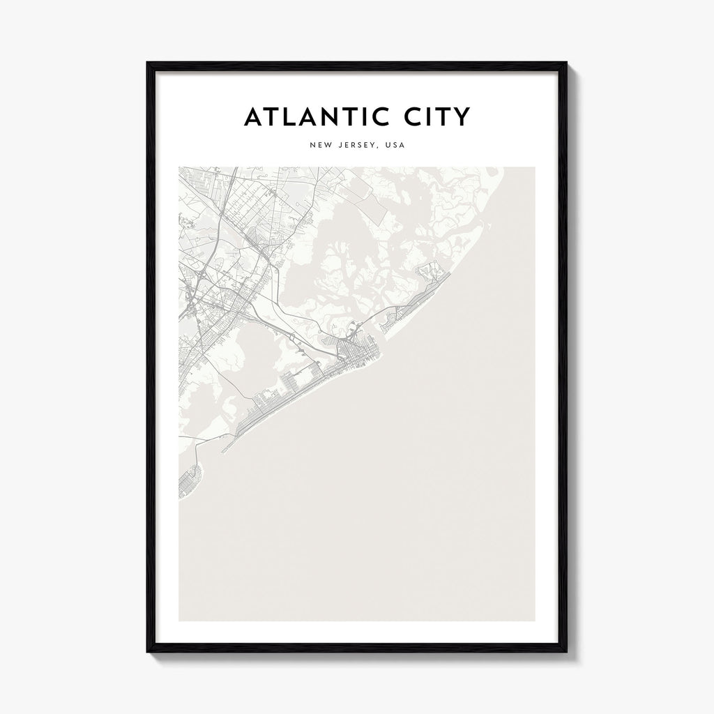 Atlantic City Map Poster