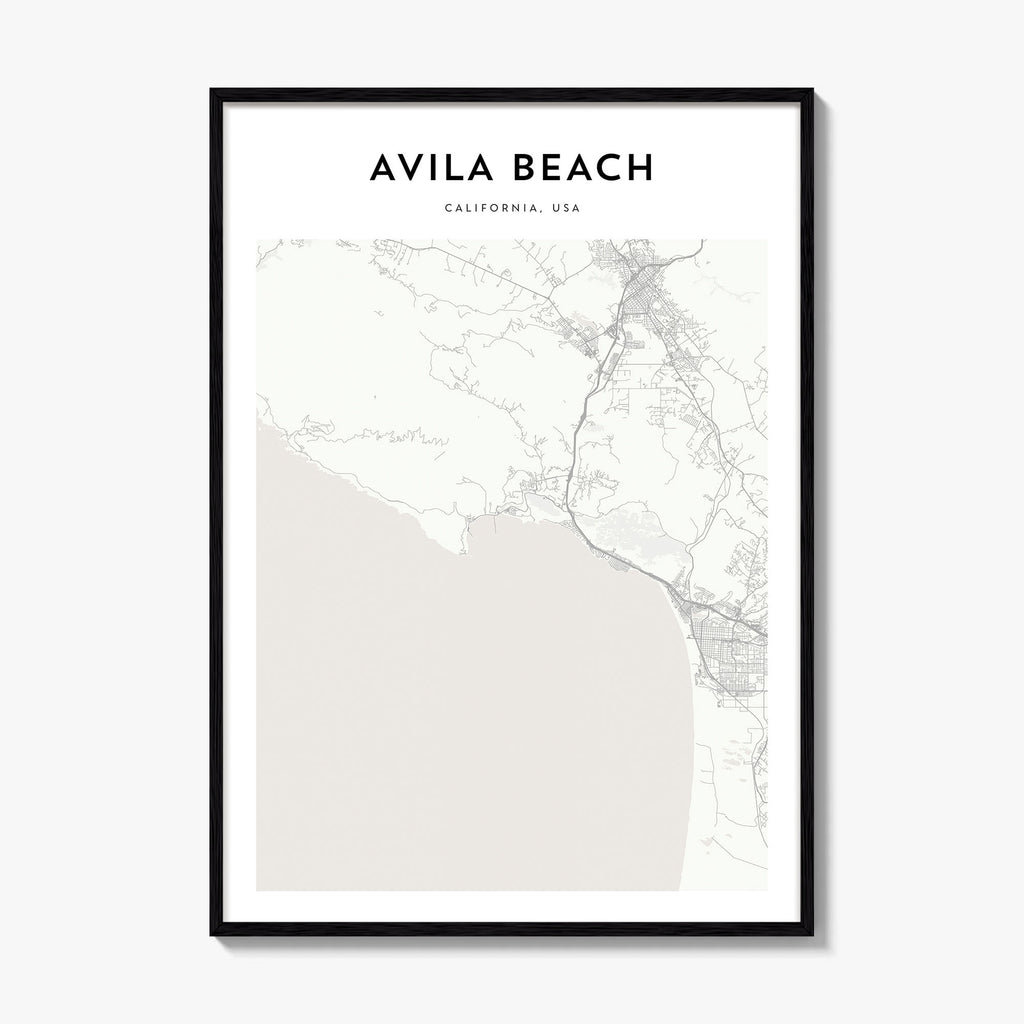 Avila Beach Map Poster