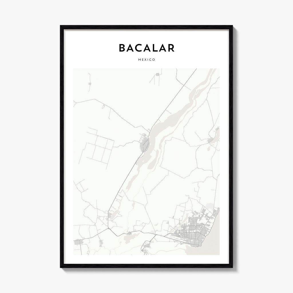 Bacalar Map Poster