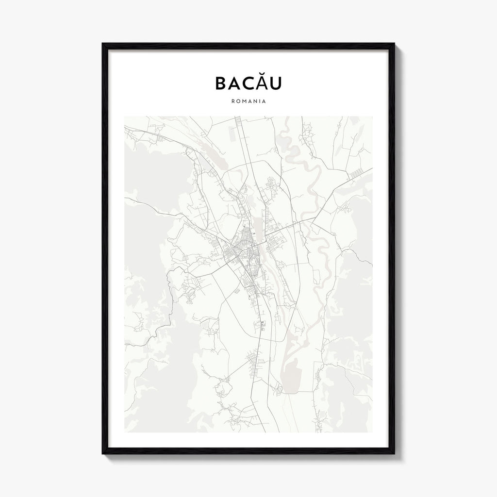 Bacau Map Poster
