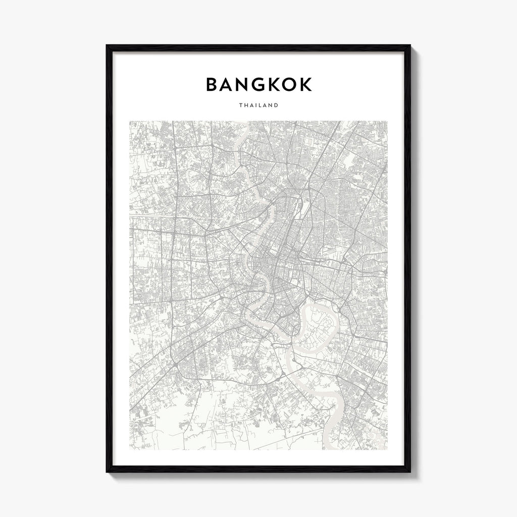 Bangkok Map Poster