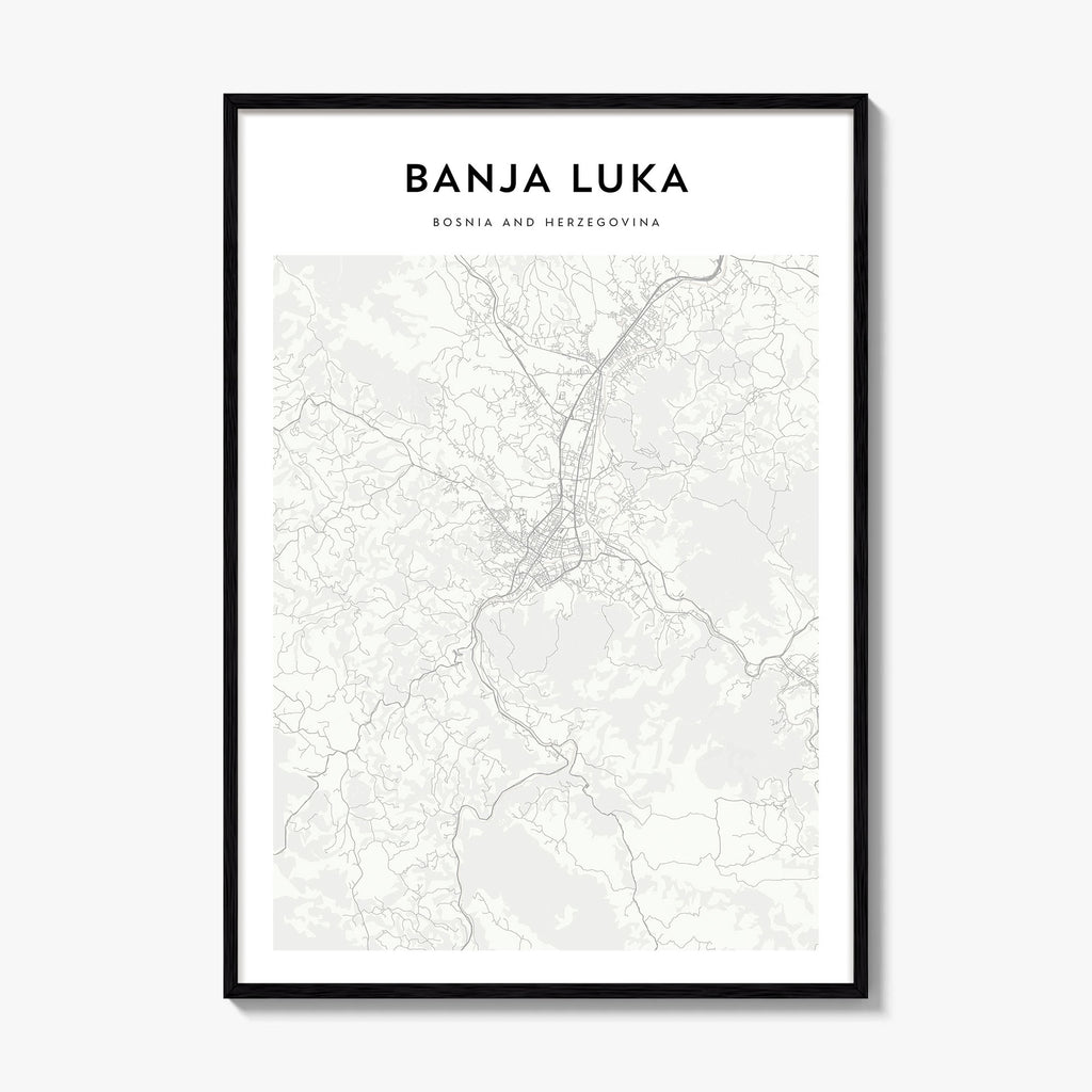 Banja Luka Map Poster