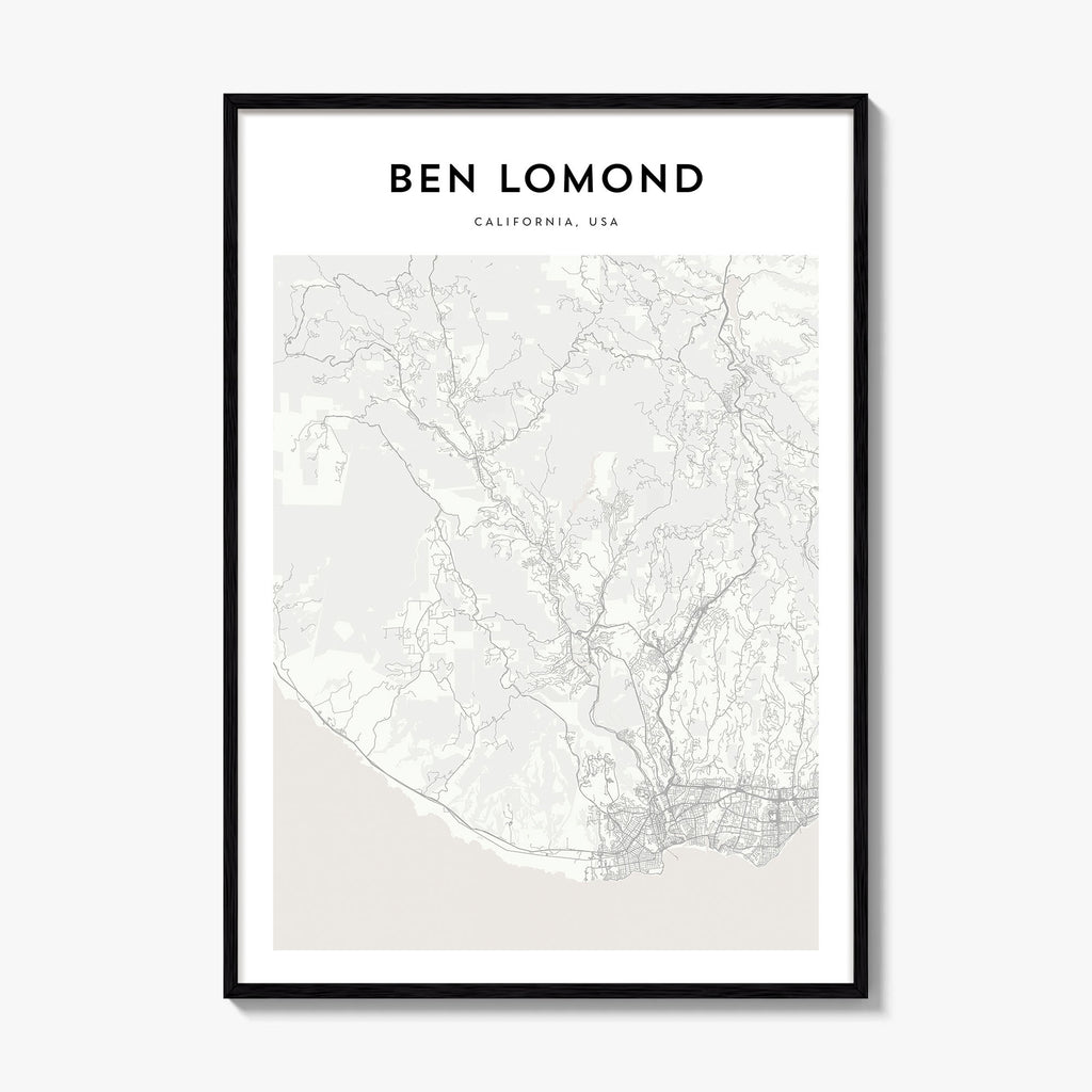 Ben Lomond Map Poster