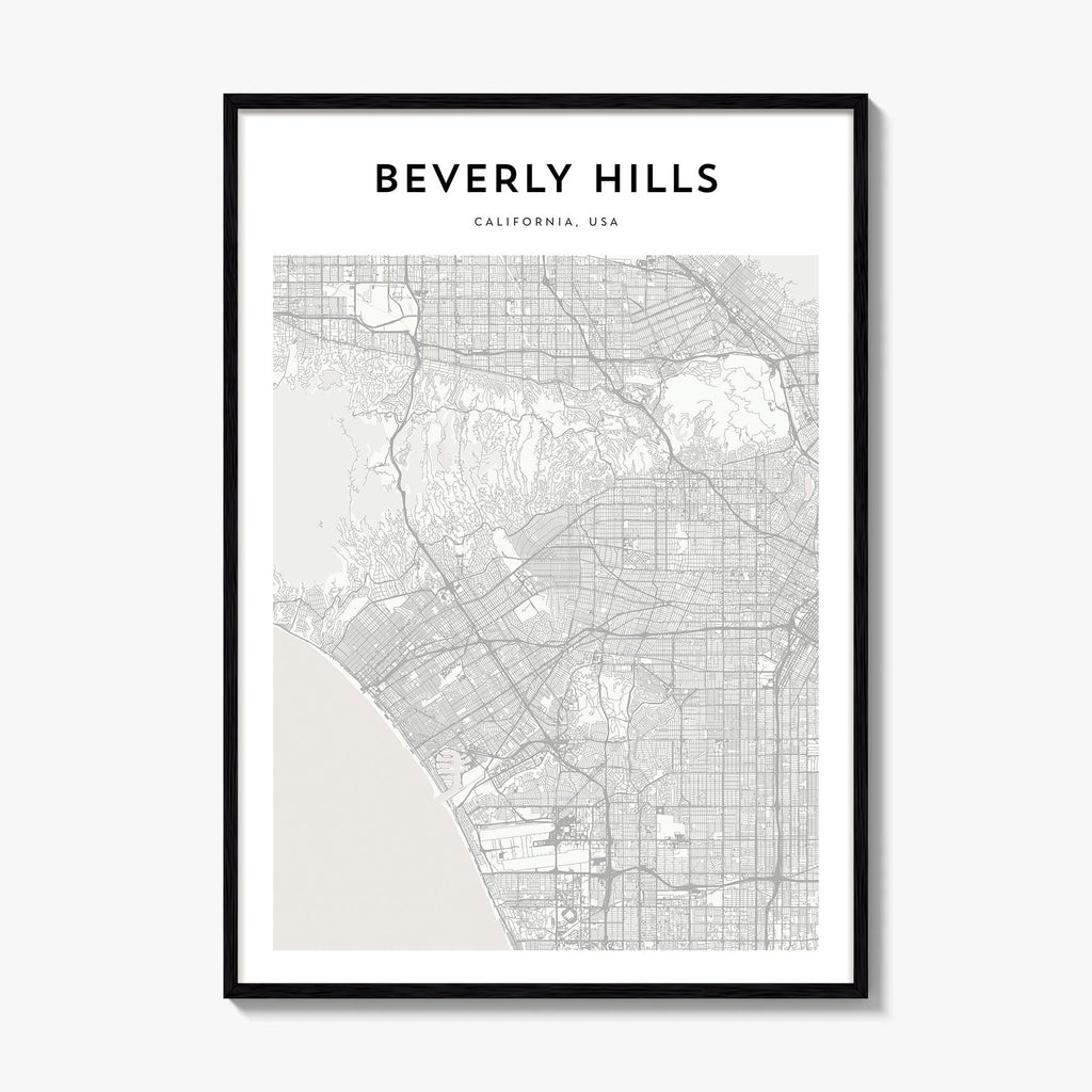 Beverly Hills Map Poster