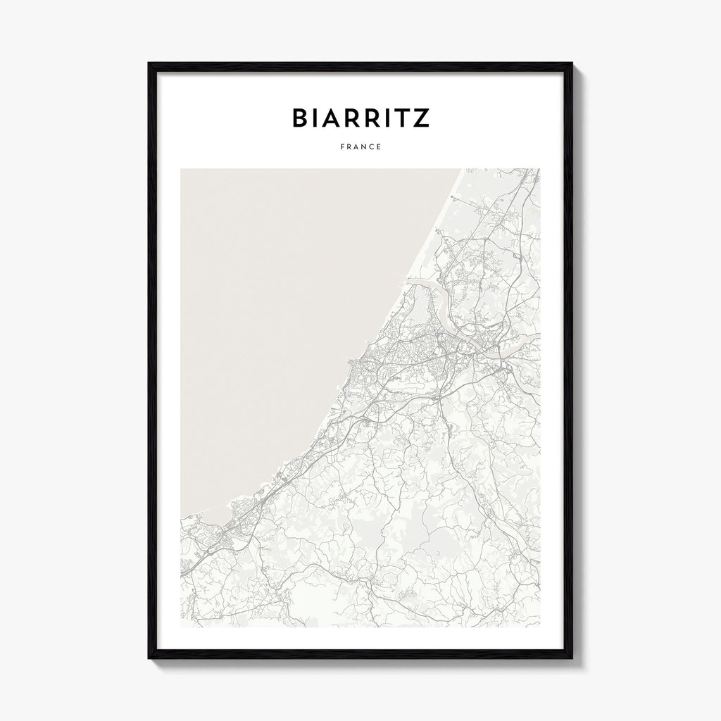Biarritz Map Poster