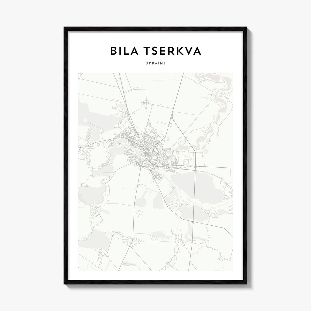 Bila Tserkva Map Poster
