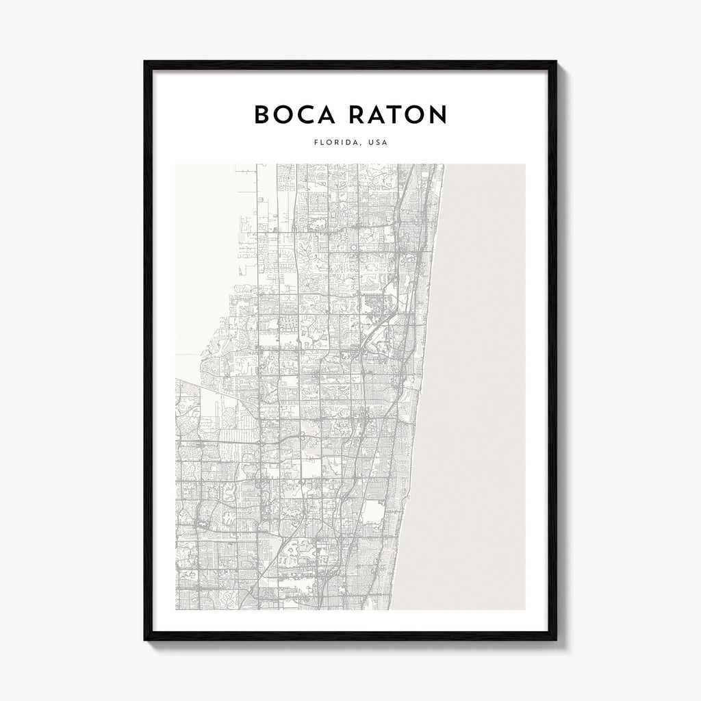 Boca Raton Map Poster