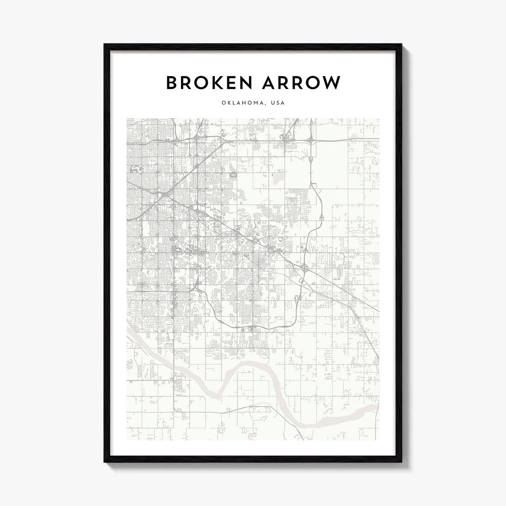 Broken Arrow Map Poster