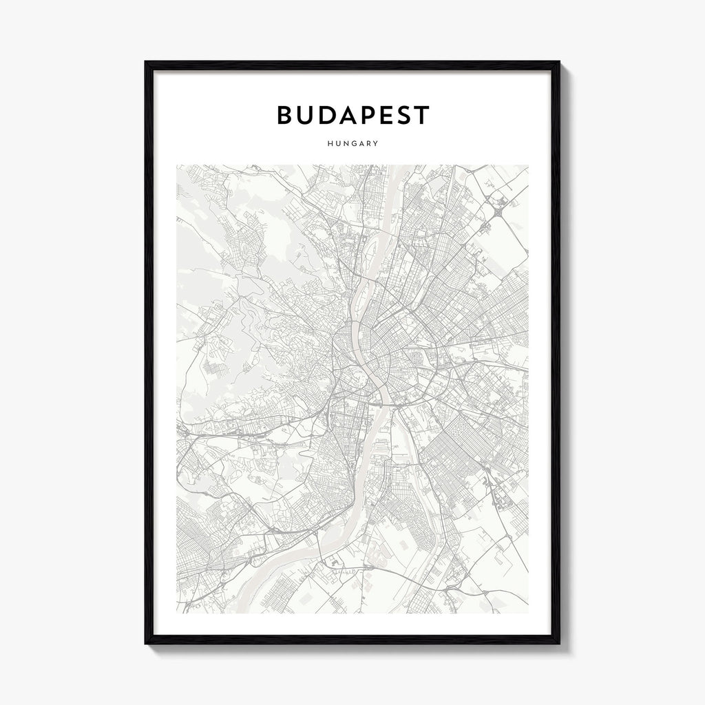 Budapest Map Poster