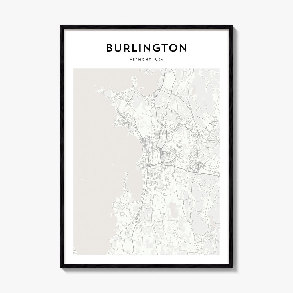 Burlington Vermont Map Poster