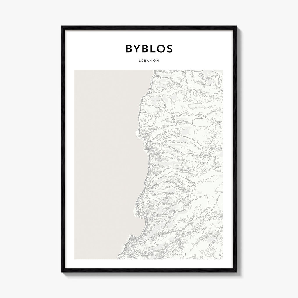 Byblos Map Poster