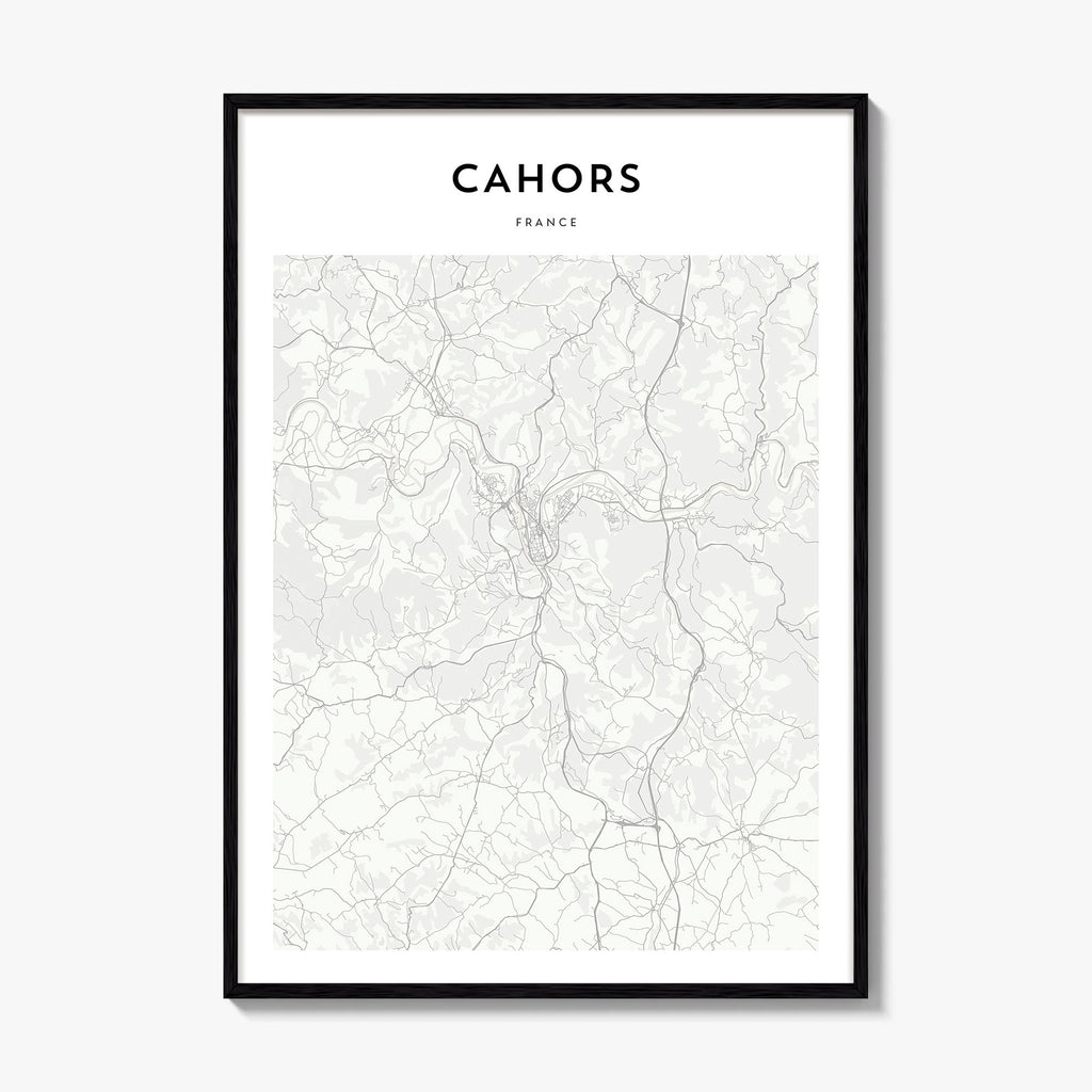 Cahors Map Poster