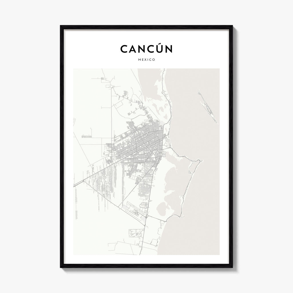 Cancun Map Poster