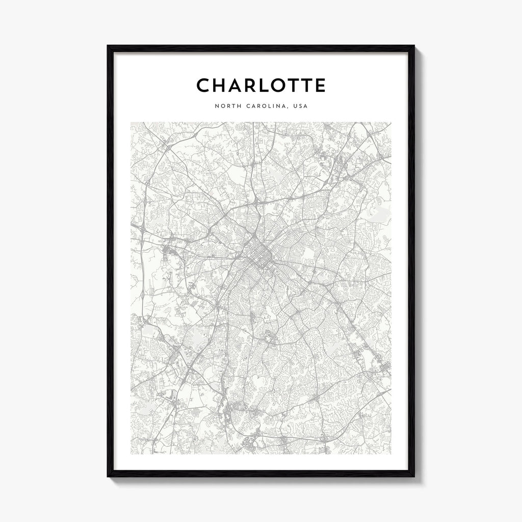 Charlotte Map Poster
