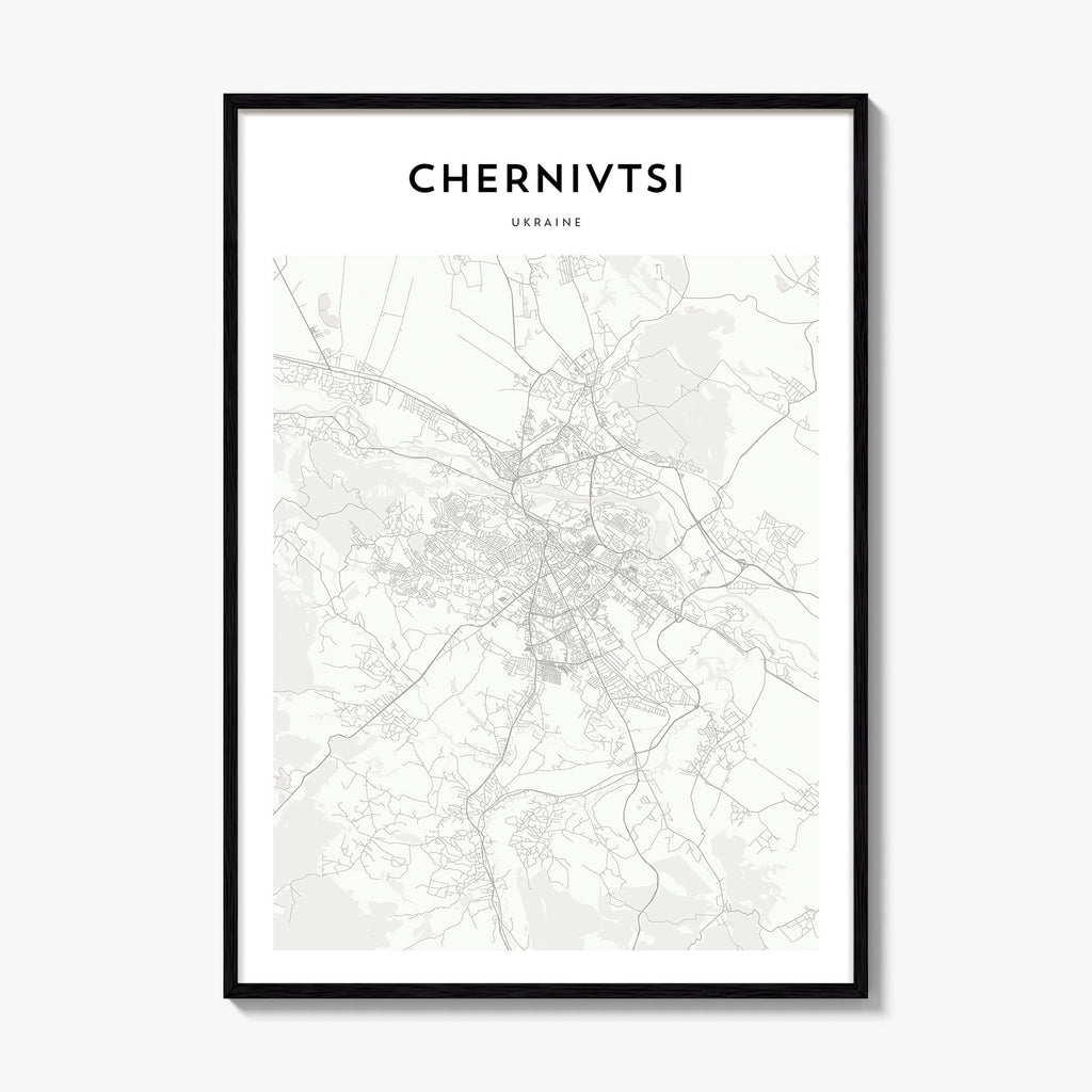 Chernivtsi Map Poster