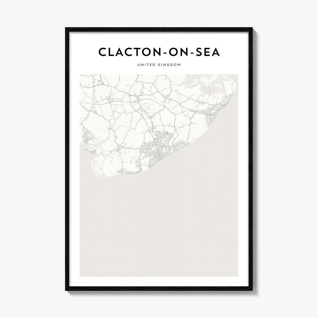 Clacton On Sea Map Poster