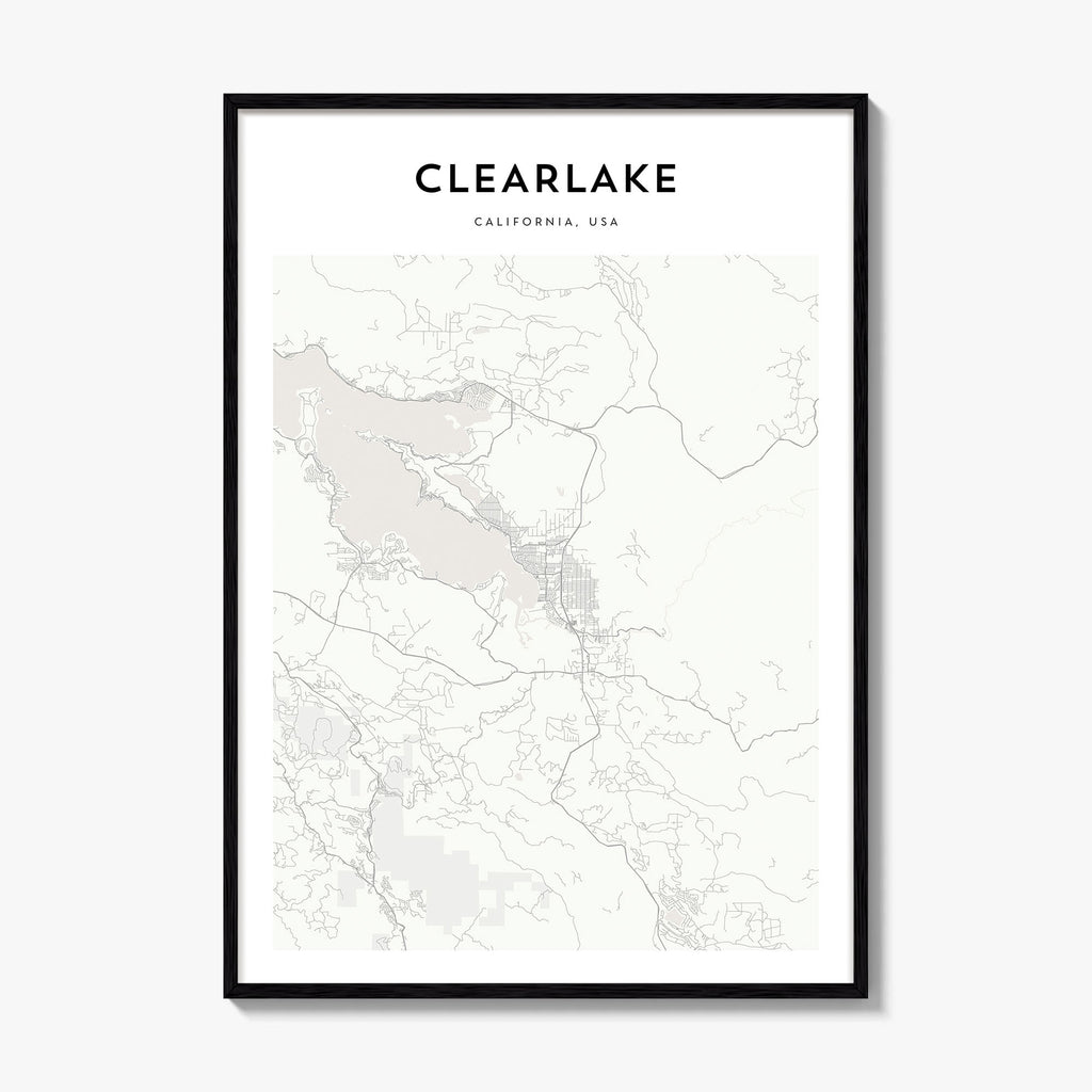 Clearlake Map Poster