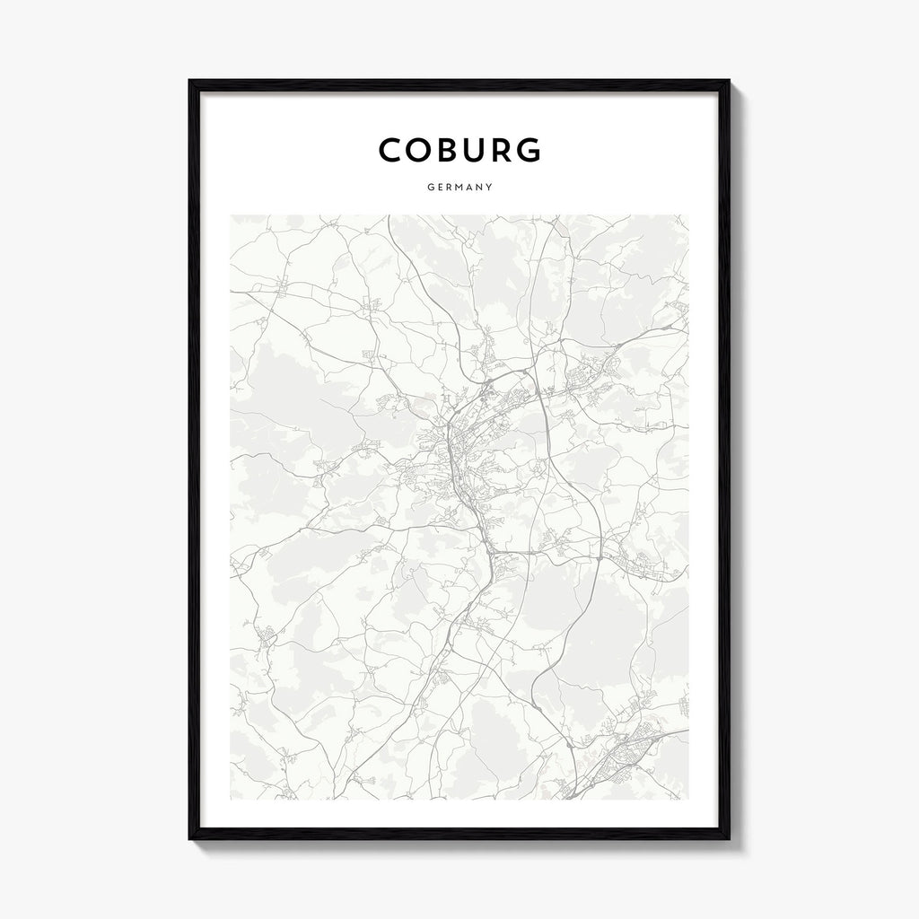 Coburg Map Poster