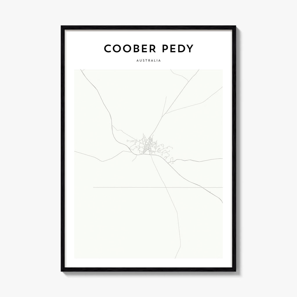 Coober Pedy Map Poster