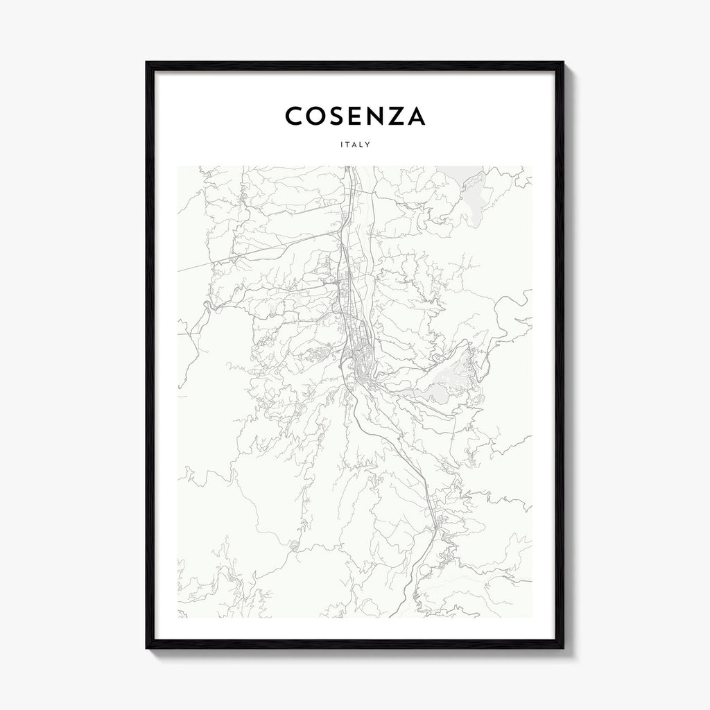 Cosenza Map Poster