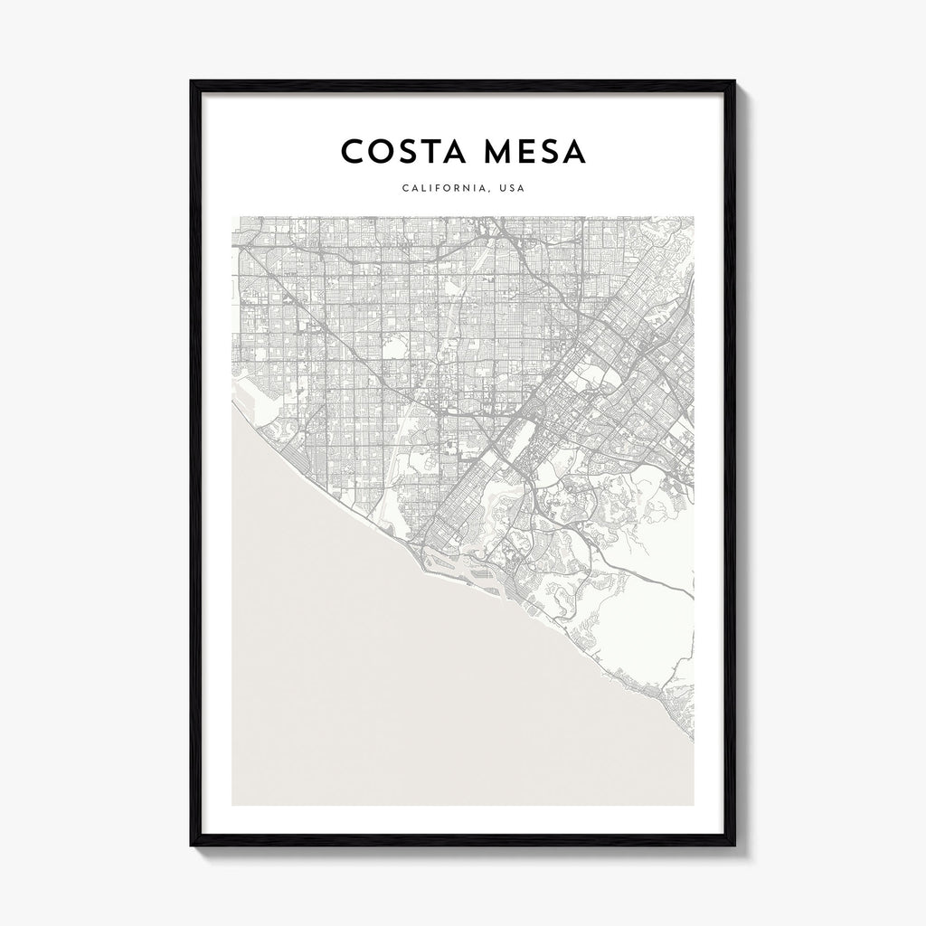 Costa Mesa Map Poster
