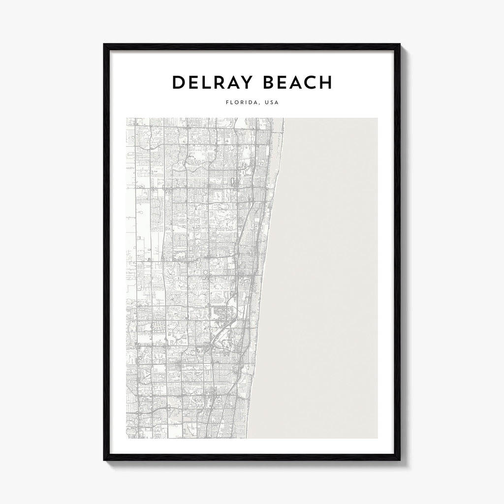 Delray Beach Map Poster