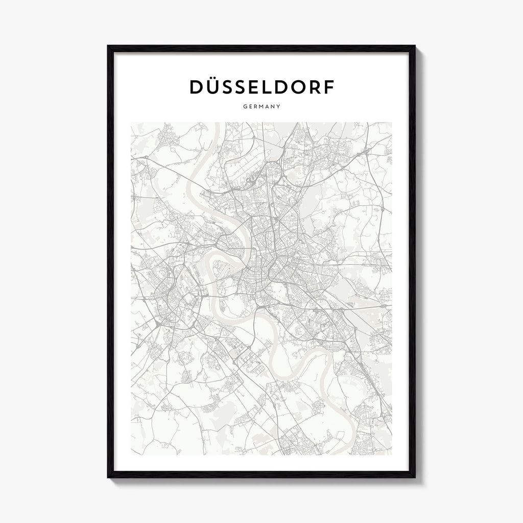 Dusseldorf Map Poster