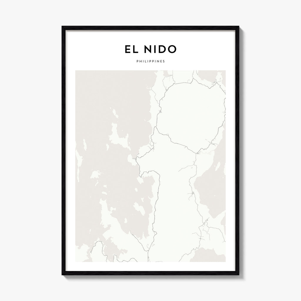 El Nido Map Poster