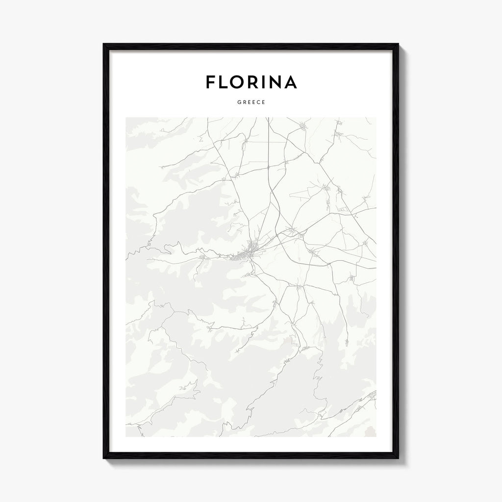 Florina Map Poster