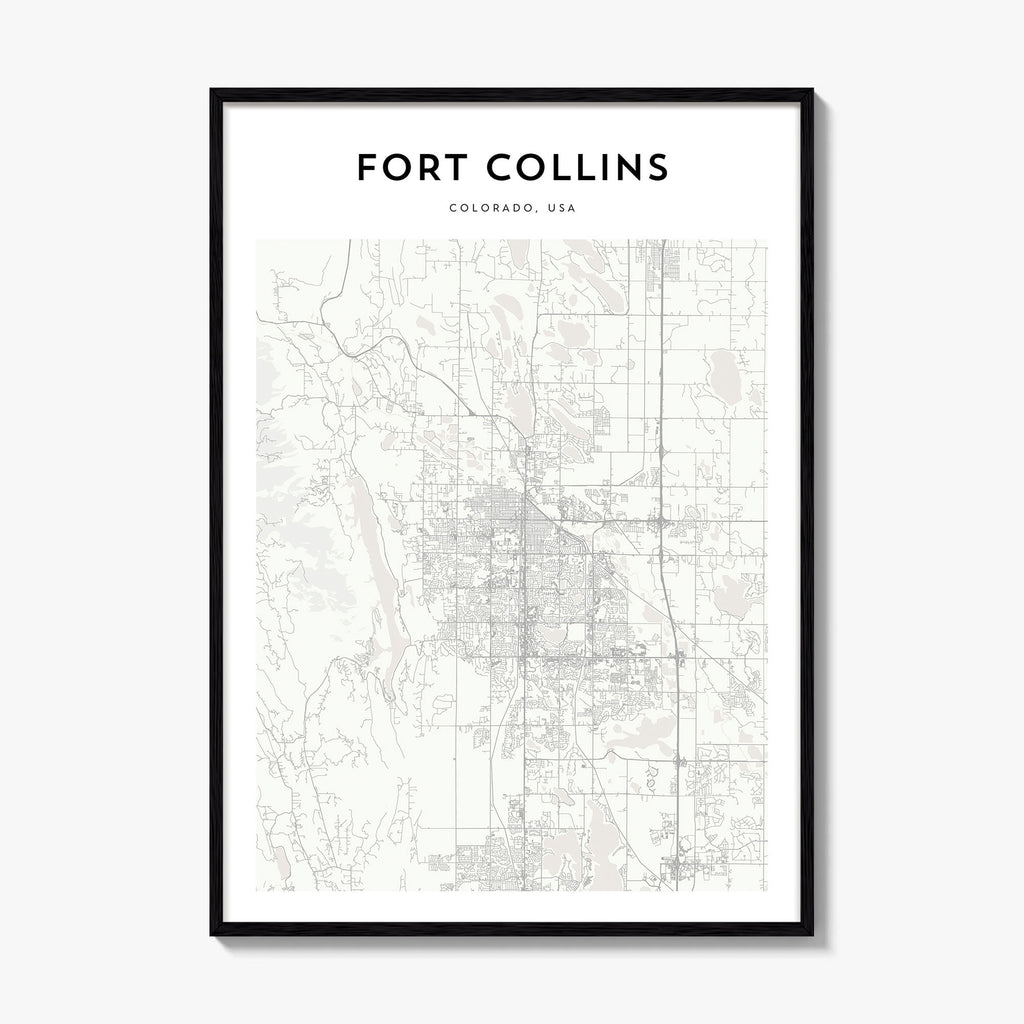 Fort Collins Map Poster