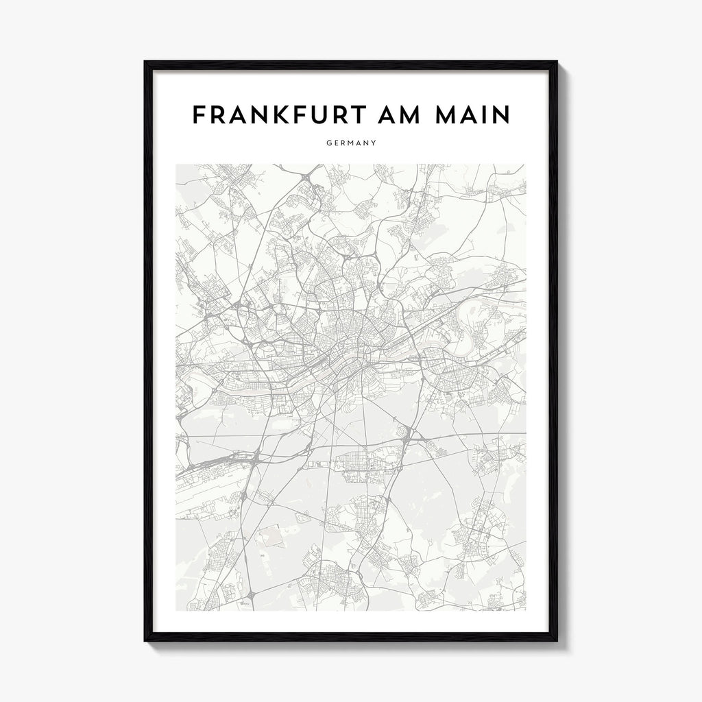 Frankfurt Am Main Map Poster