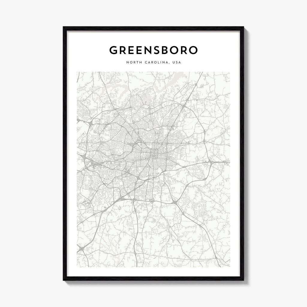 Greensboro Map Poster