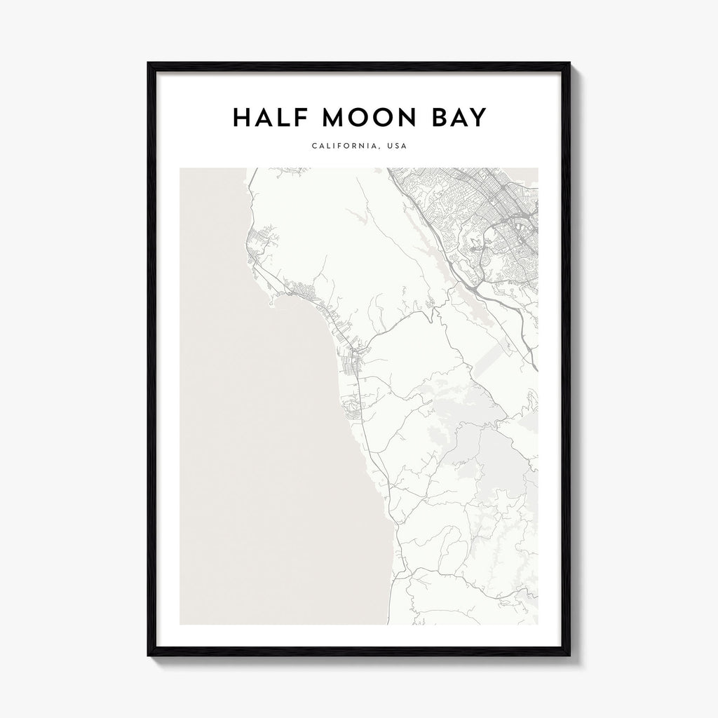 Half Moon Bay Map Poster