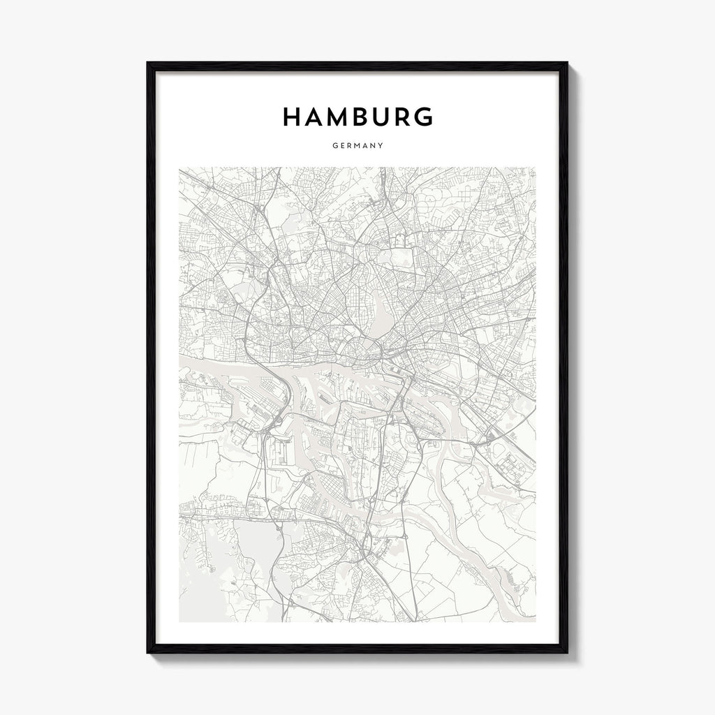 Hamburg Map Poster