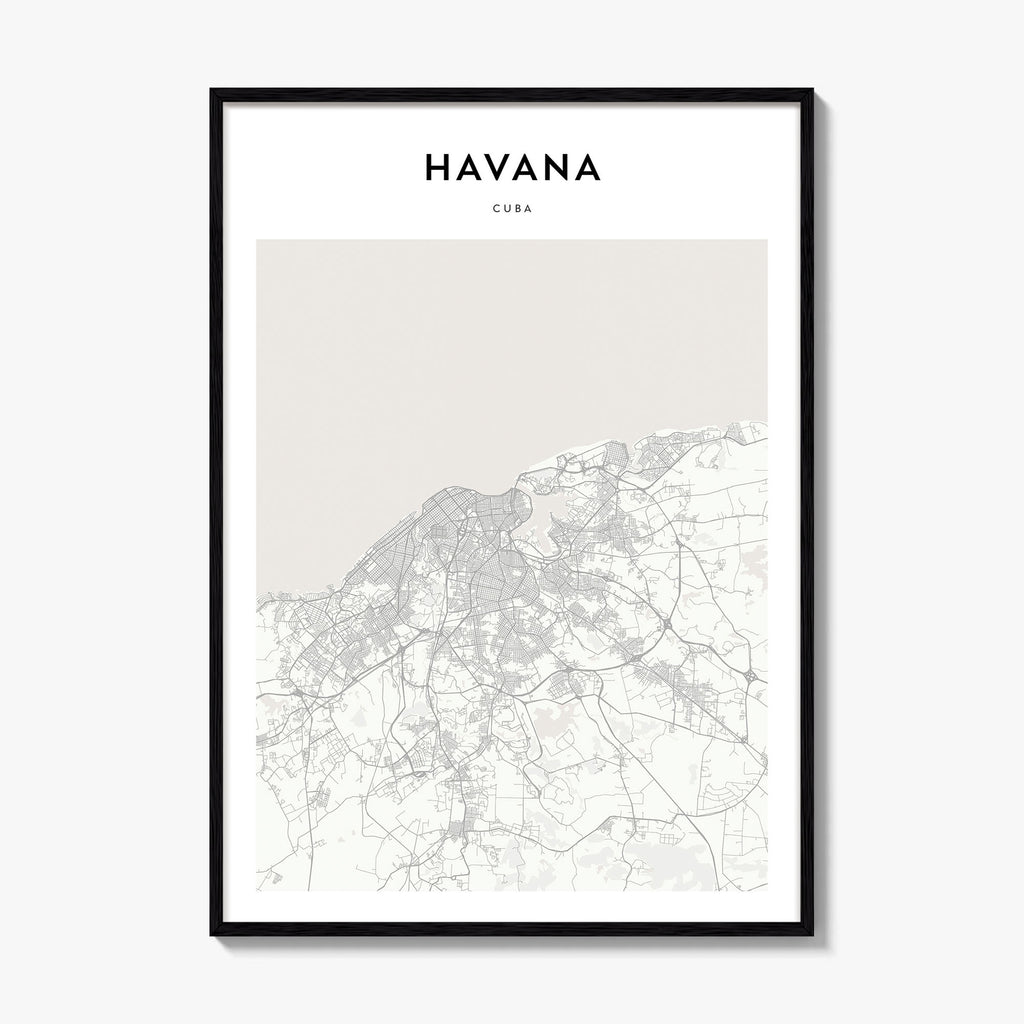 Havana Map Poster