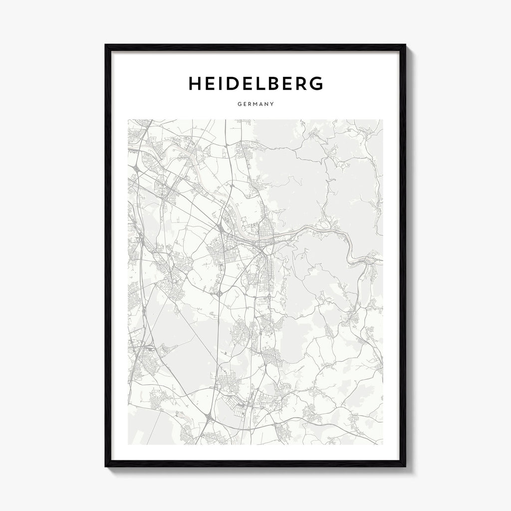 Heidelberg Map Poster