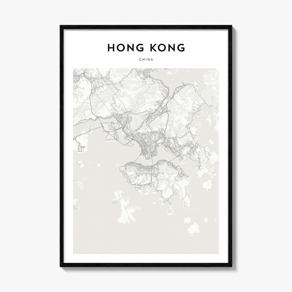Hong Kong Map Poster