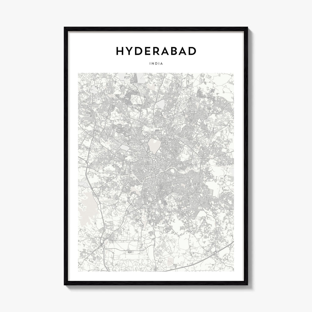 Hyderabad Map Poster