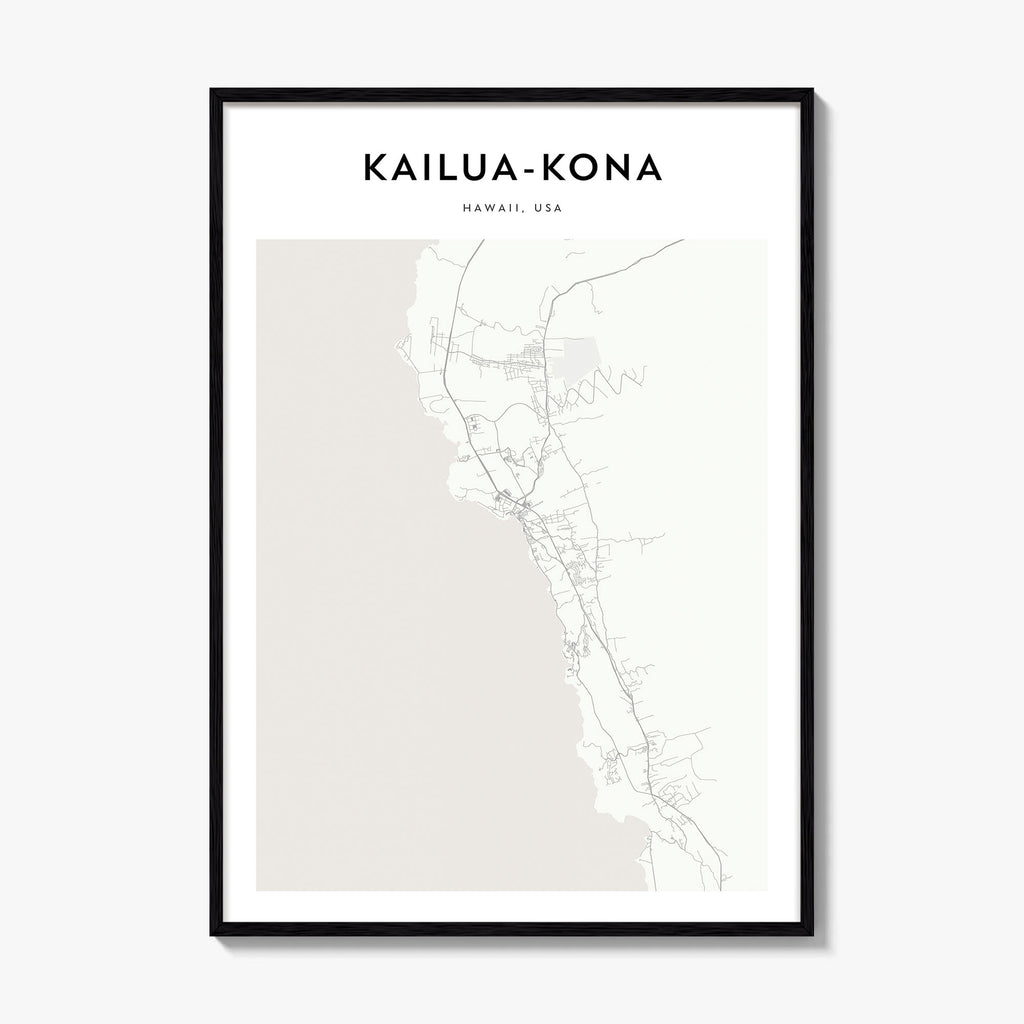 Kailua Kona Map Poster